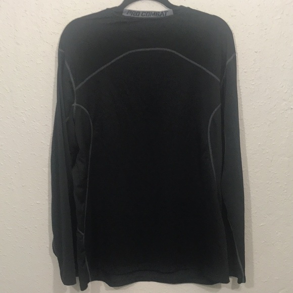 Nike Pro Combat Black Fitted Dri-Fit Long Sleeve - Picture 2 of 10
